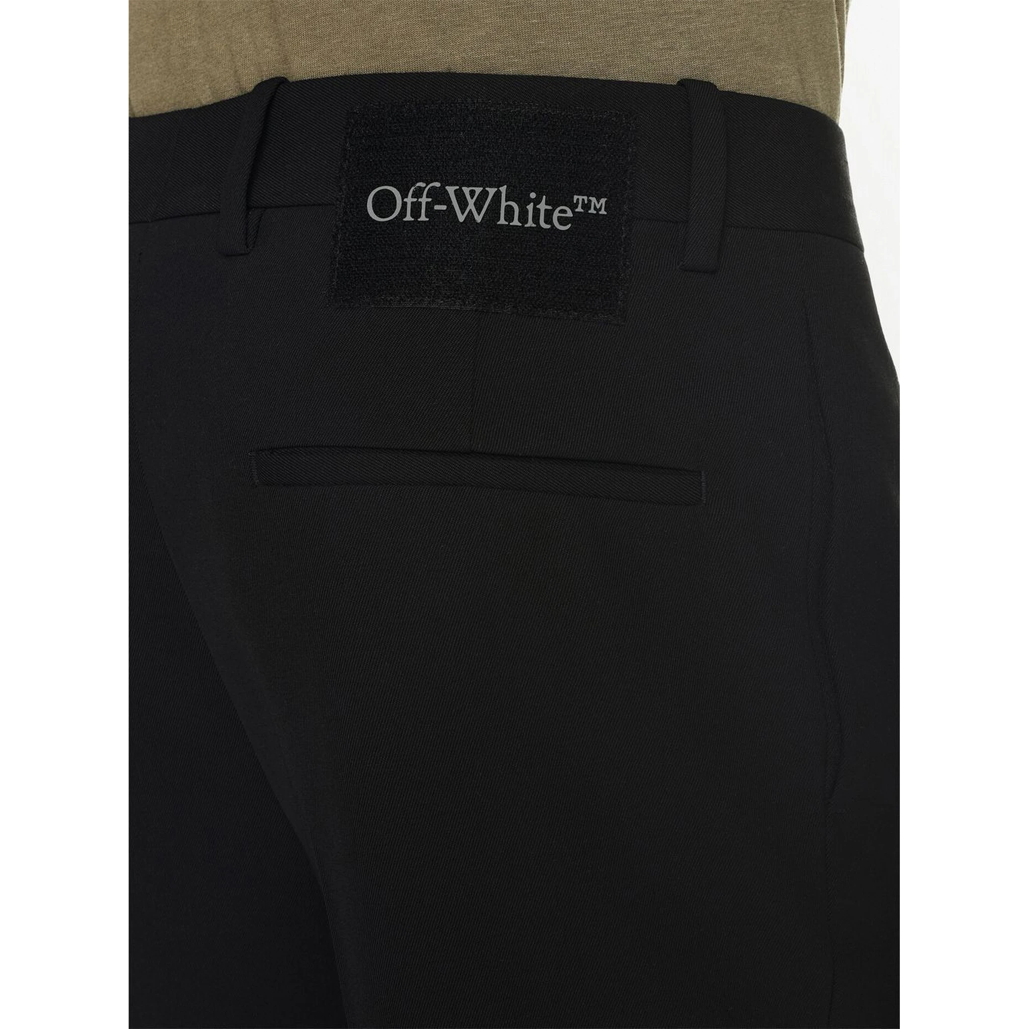 Off White Trousers Black