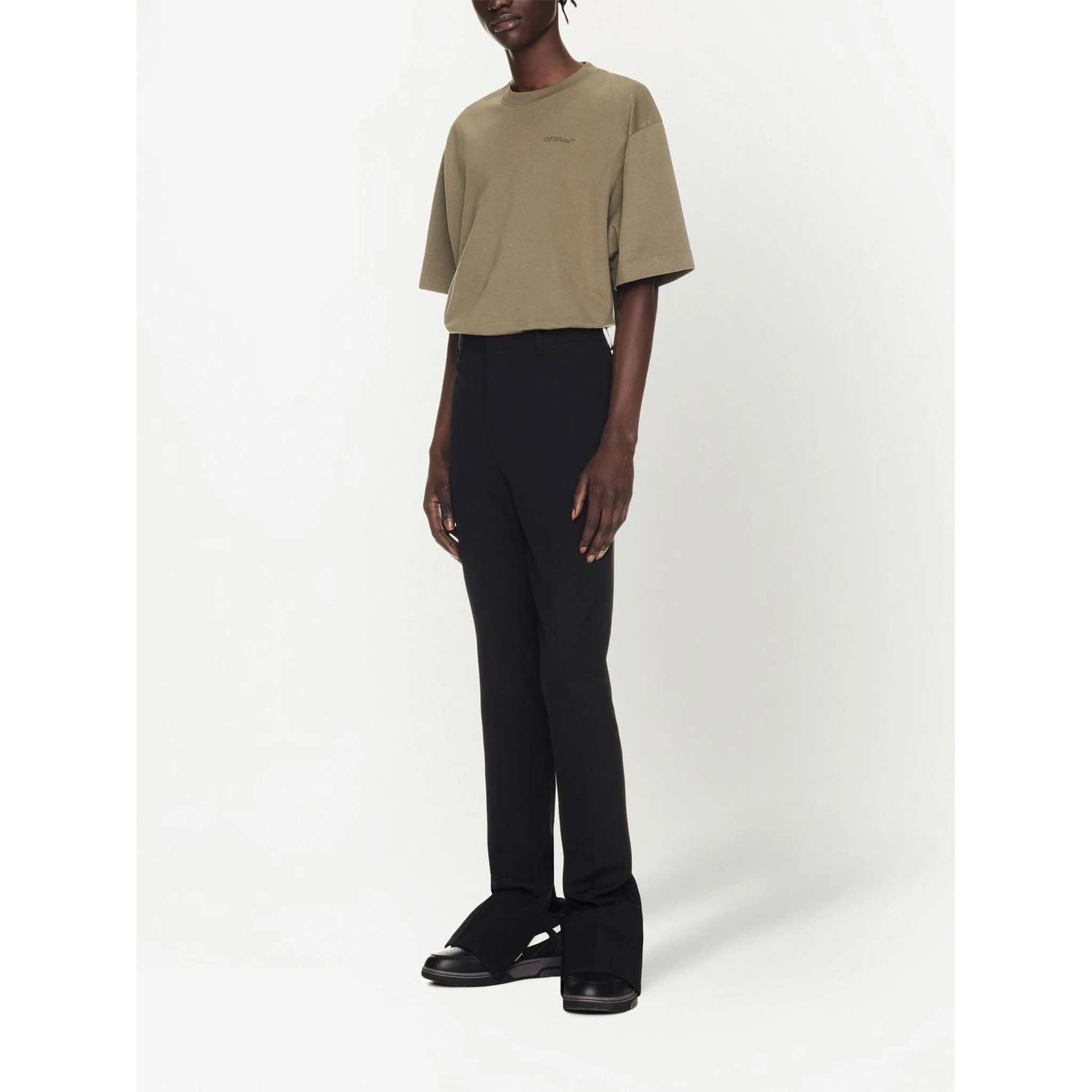 Off White Trousers Black