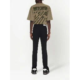 Off White Trousers Black