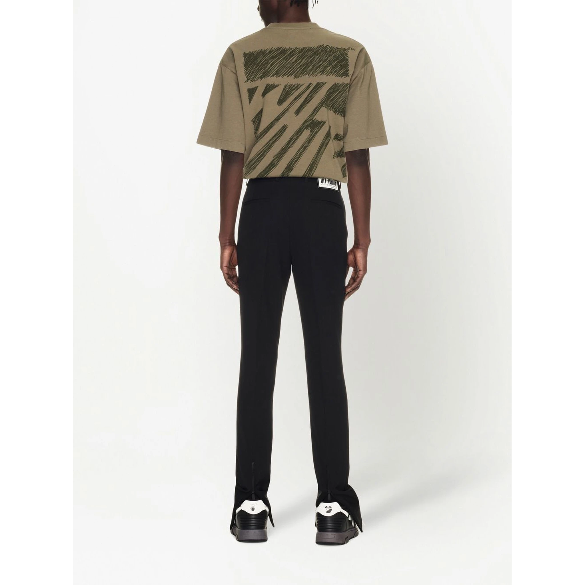Off White Trousers Black