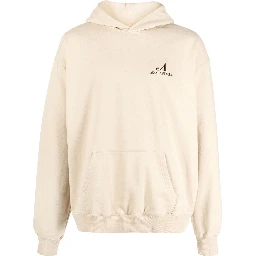 embroidered-logo cotton hoodie
