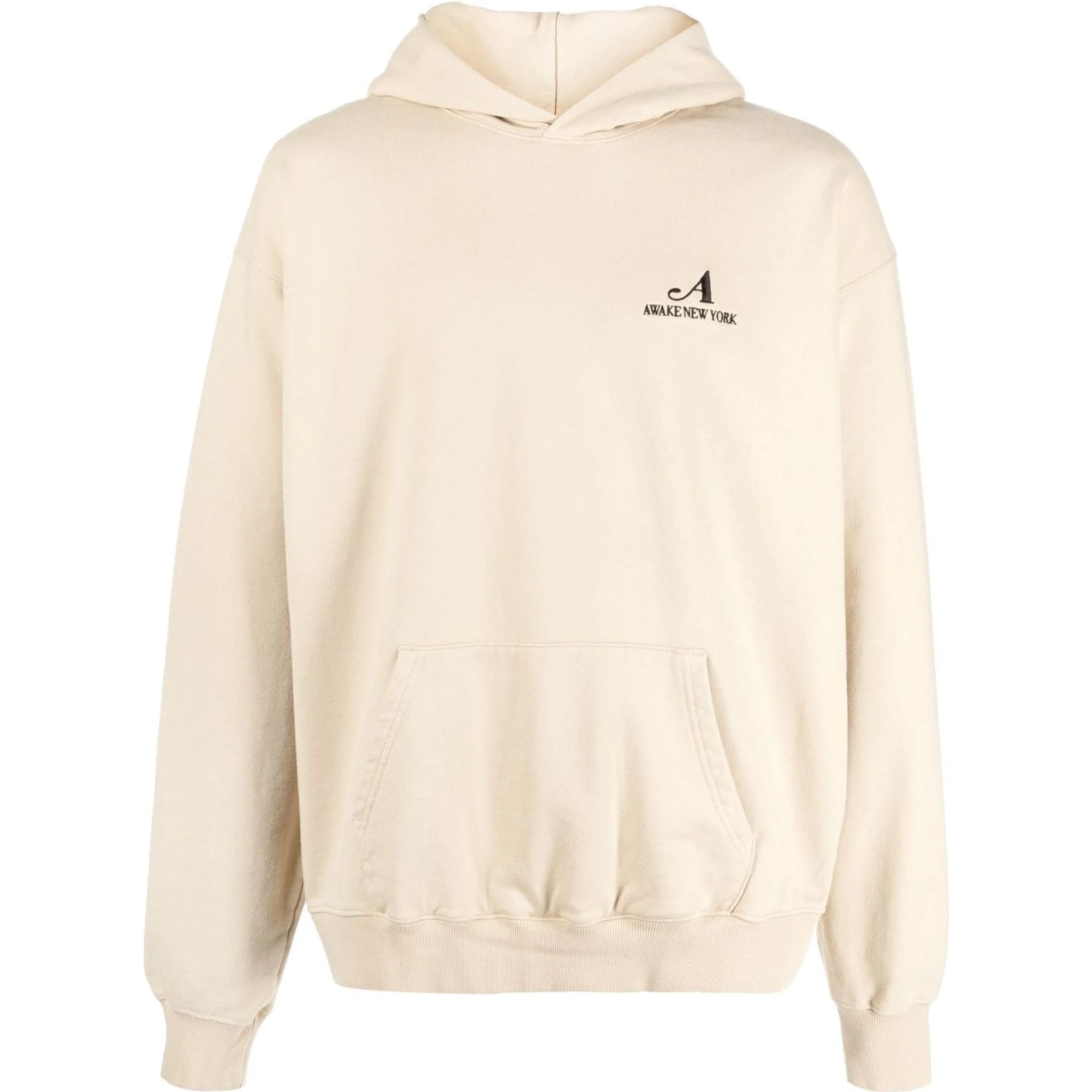 embroidered-logo cotton hoodie