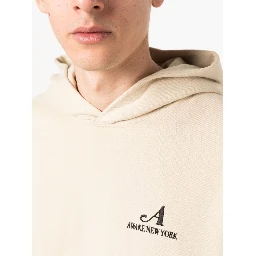 embroidered-logo cotton hoodie