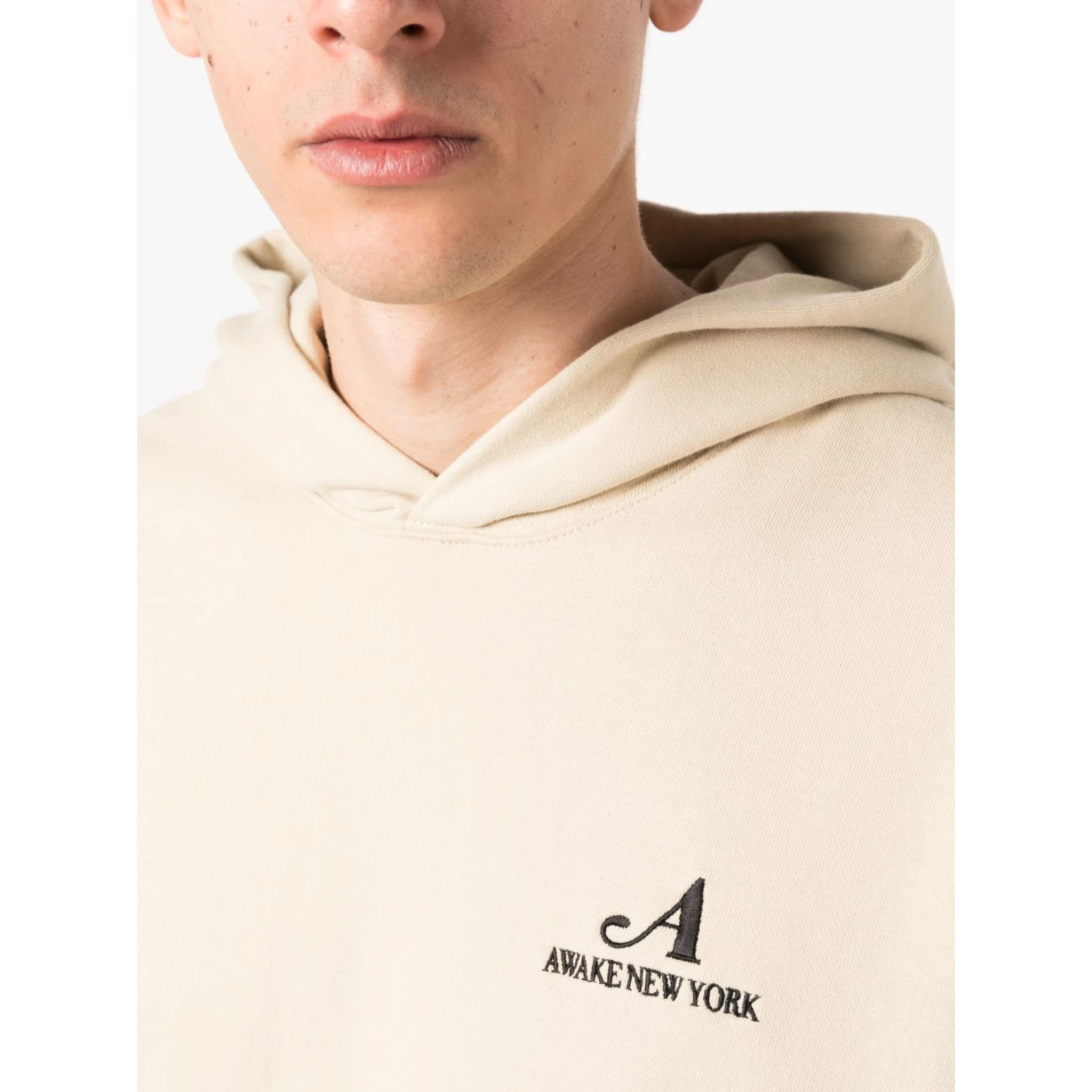 embroidered-logo cotton hoodie
