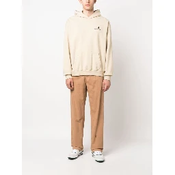 embroidered-logo cotton hoodie