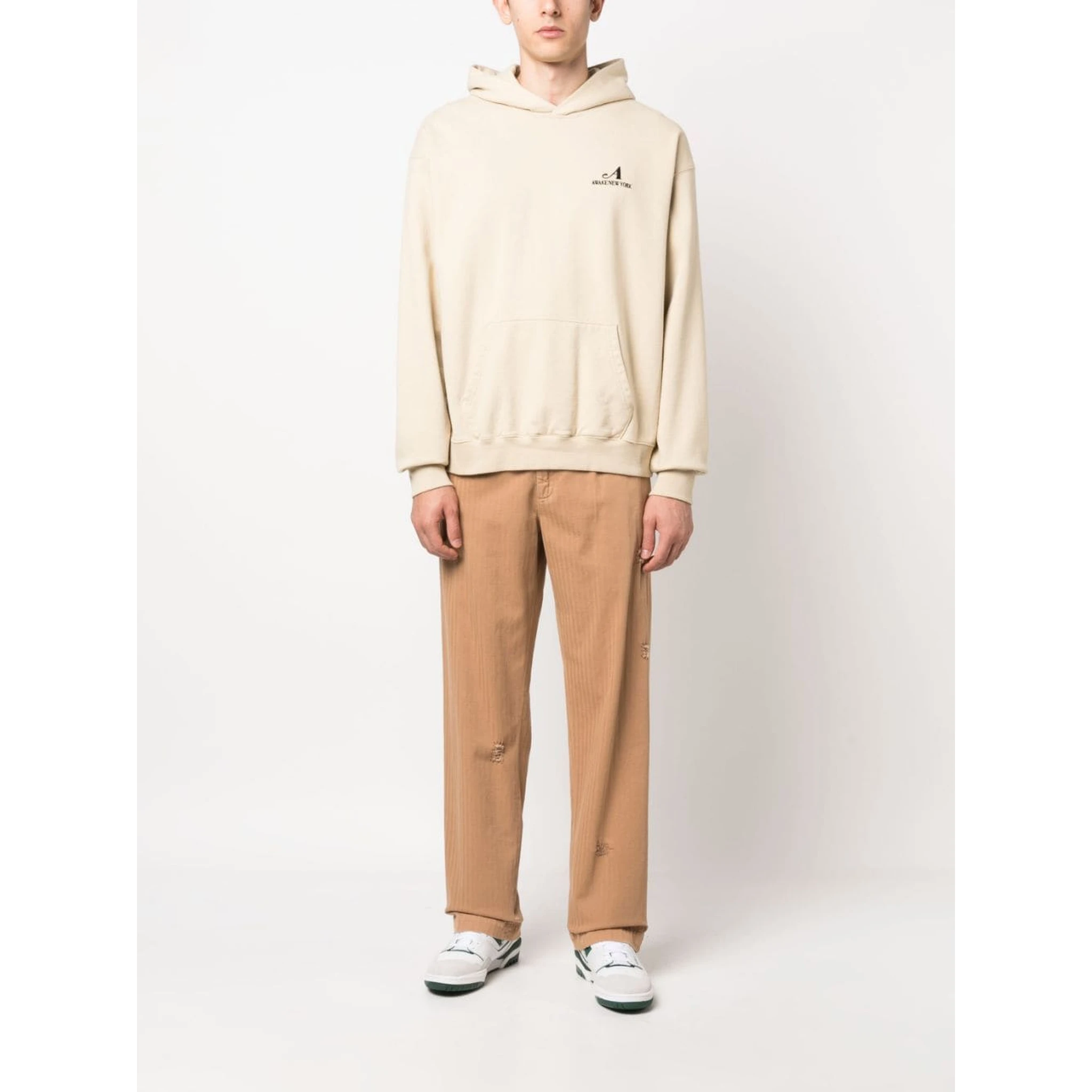 embroidered-logo cotton hoodie