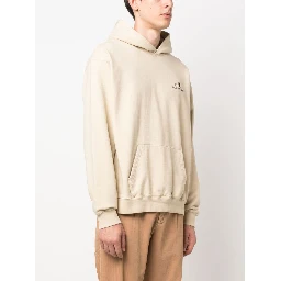 embroidered-logo cotton hoodie