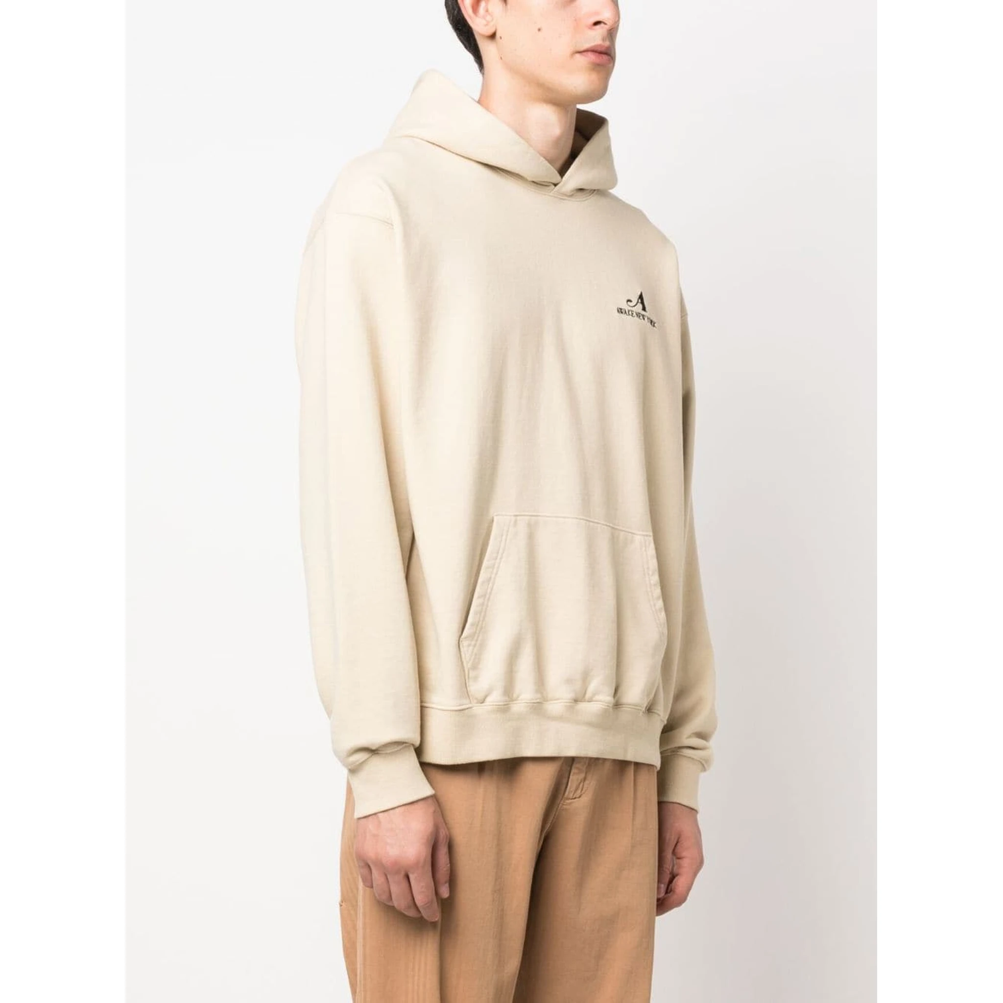 embroidered-logo cotton hoodie