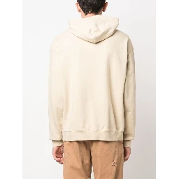 embroidered-logo cotton hoodie