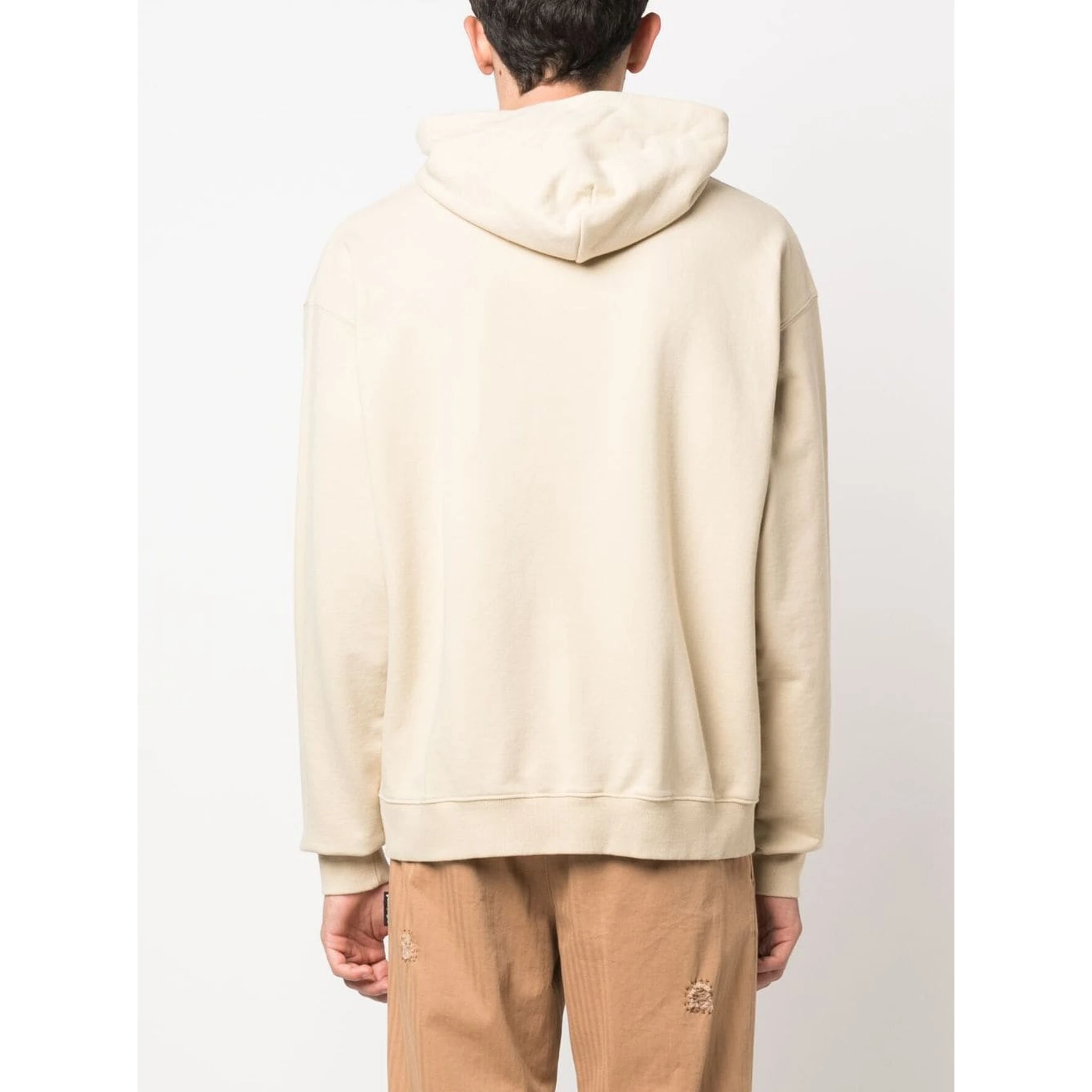 embroidered-logo cotton hoodie