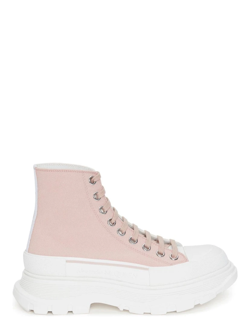 Alexander Mc Queen Sneakers Tread Slick In Blush,white