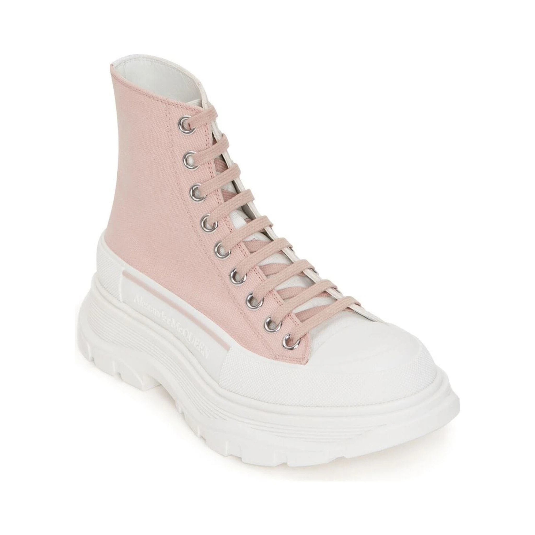 Alexander Mc Queen Sneakers Tread Slick In Blush,white