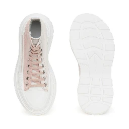 Alexander Mc Queen Sneakers Tread Slick In Blush,white