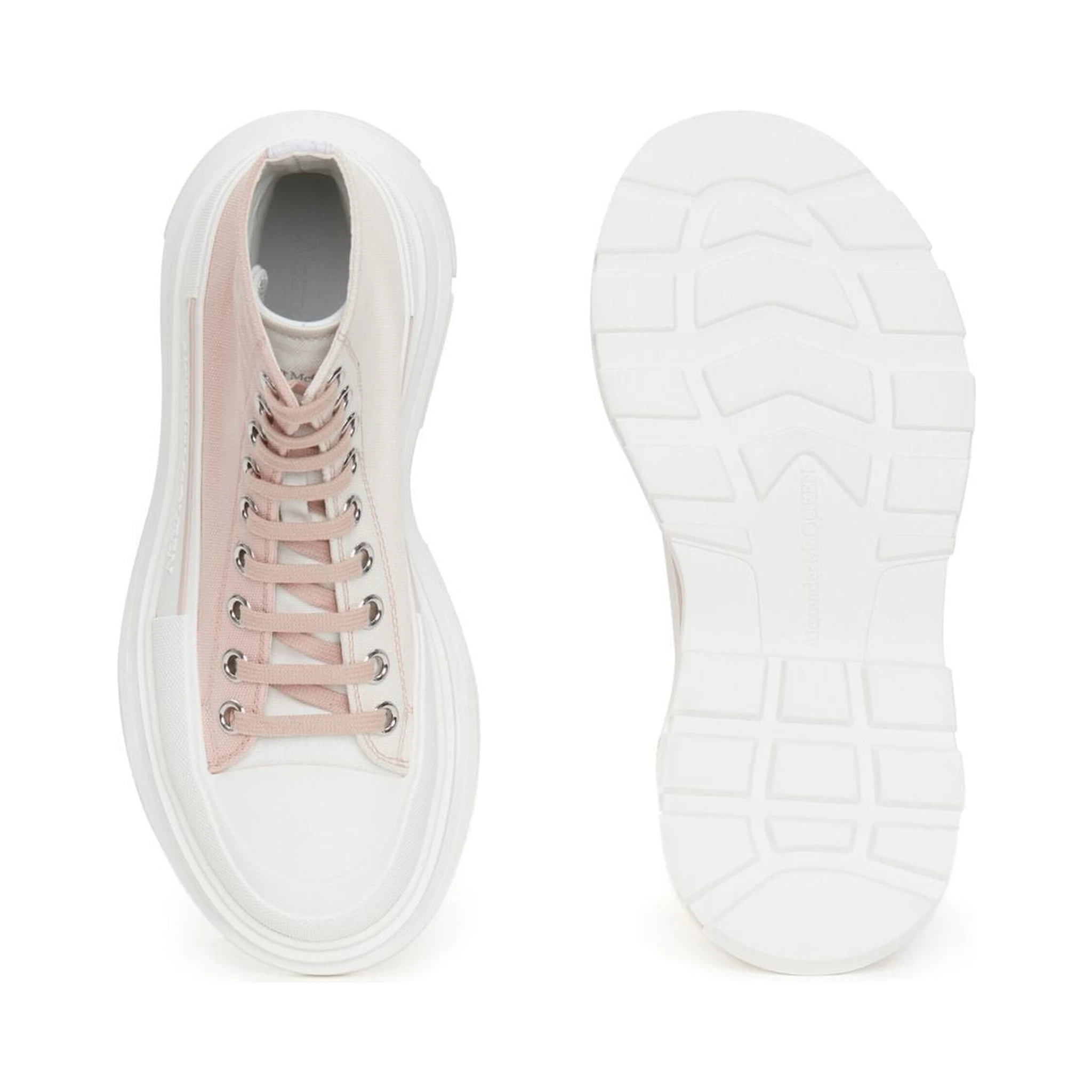 Alexander Mc Queen Sneakers Tread Slick In Blush,white