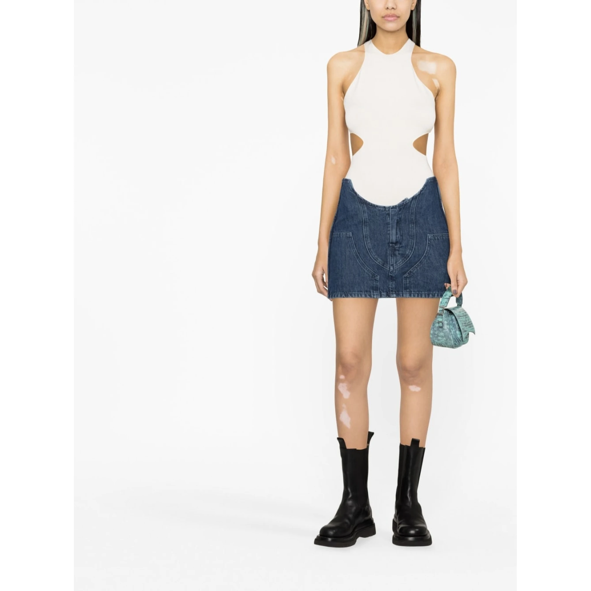 Off White Skirts Blue