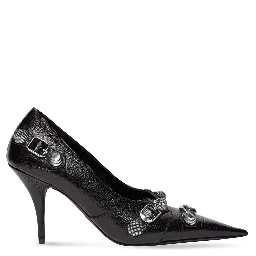 Cagole 90mm Cracked Pumps In Black