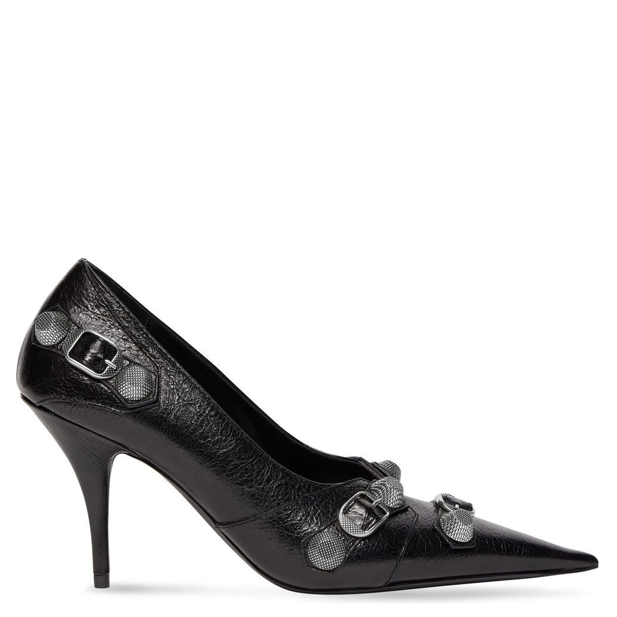 Cagole 90mm Cracked Pumps In Black