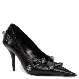 Cagole 90mm Cracked Pumps In Black