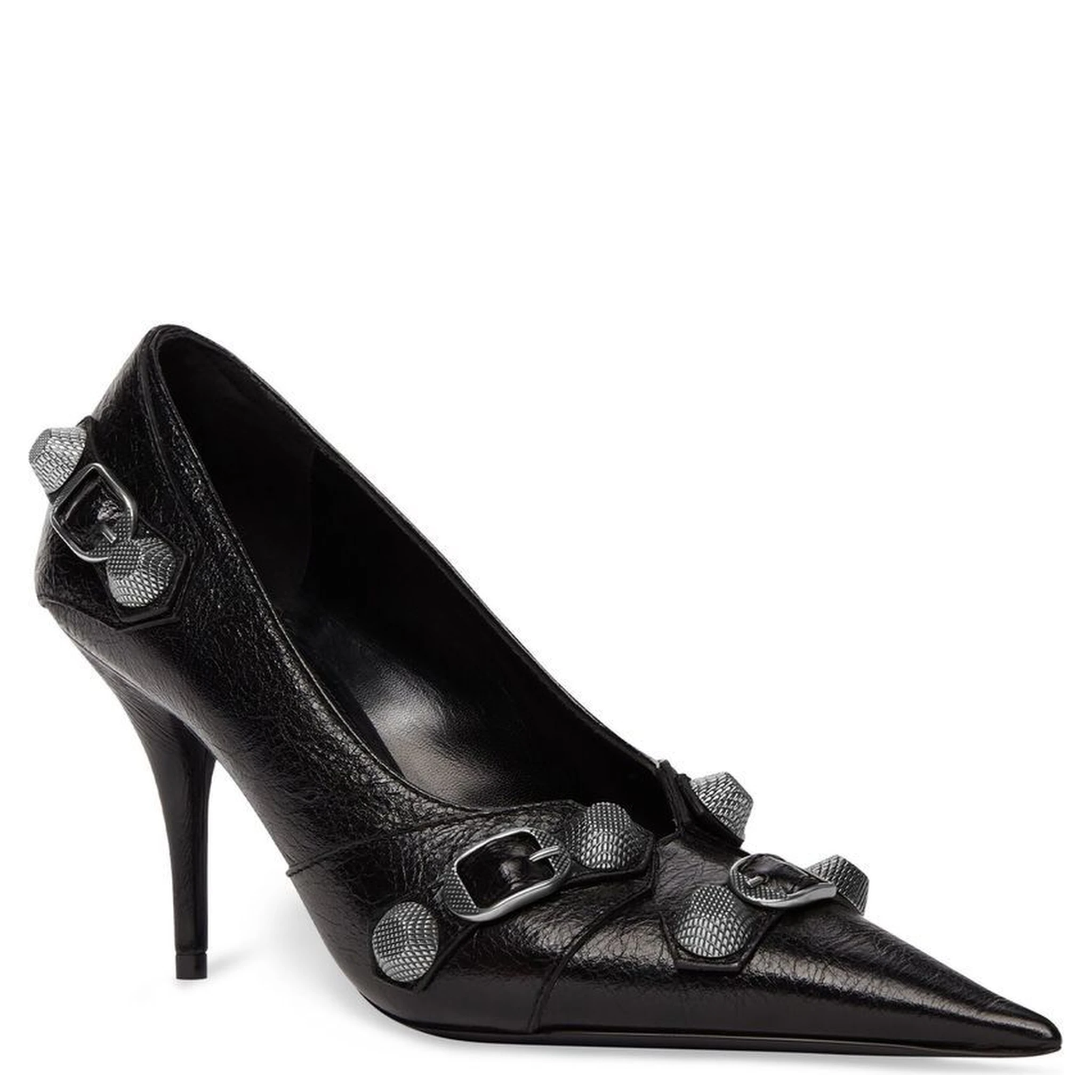 Cagole 90mm Cracked Pumps In Black