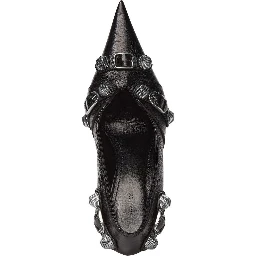 Cagole 90mm Cracked Pumps In Black