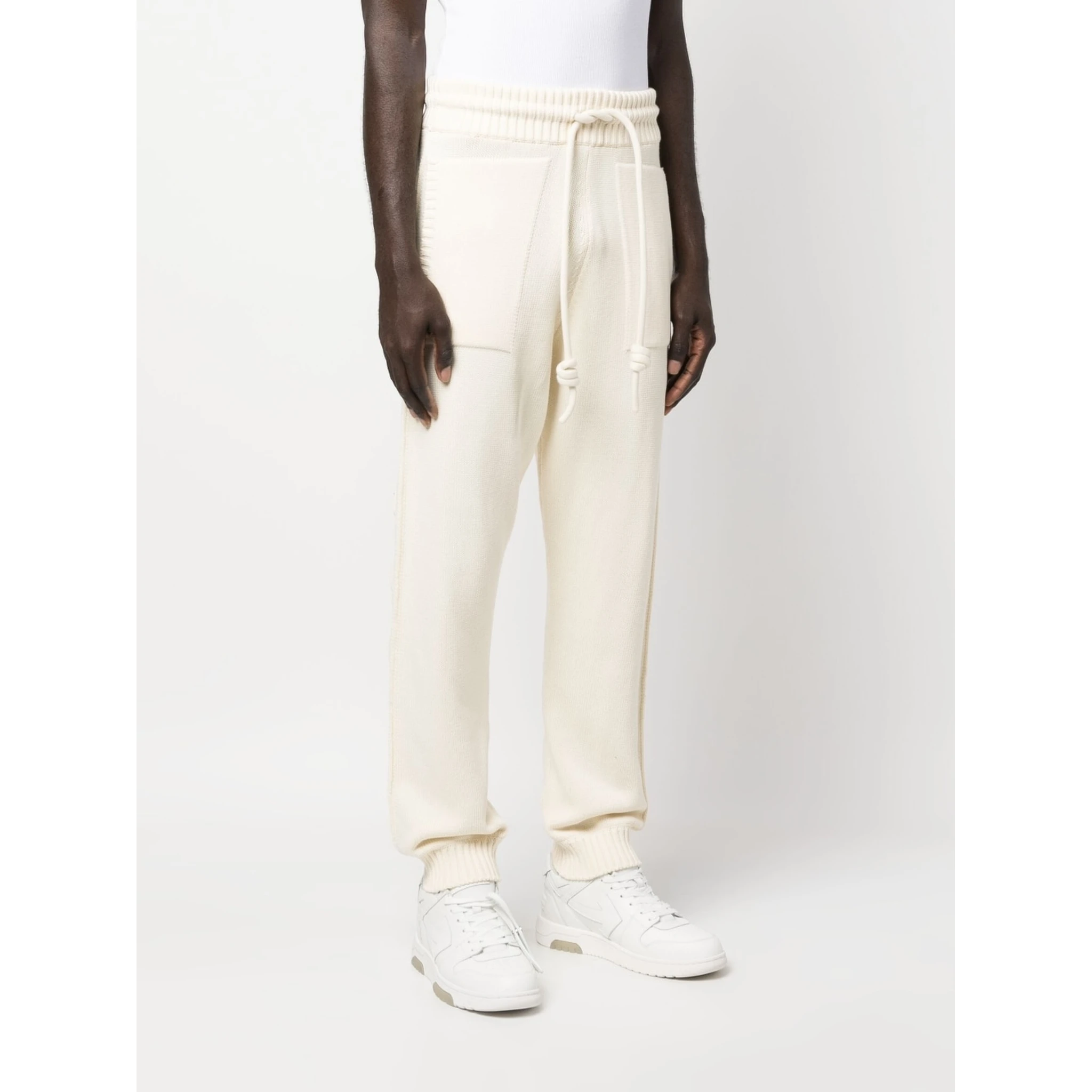 Off White Trousers Beige