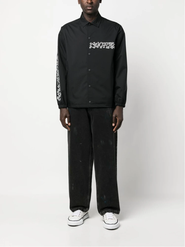 printed sleeves shirt jacket alternative