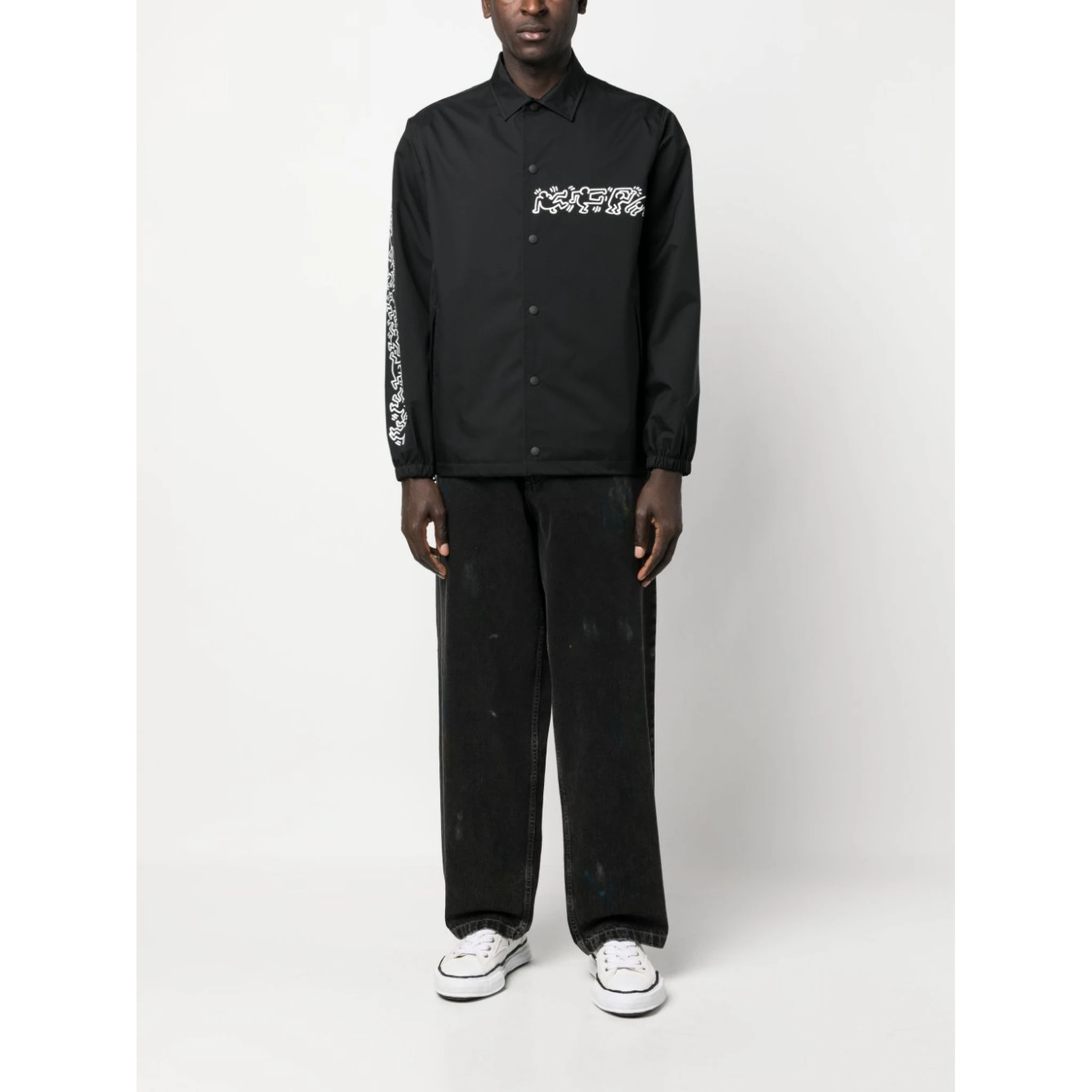 printed sleeves shirt jacket