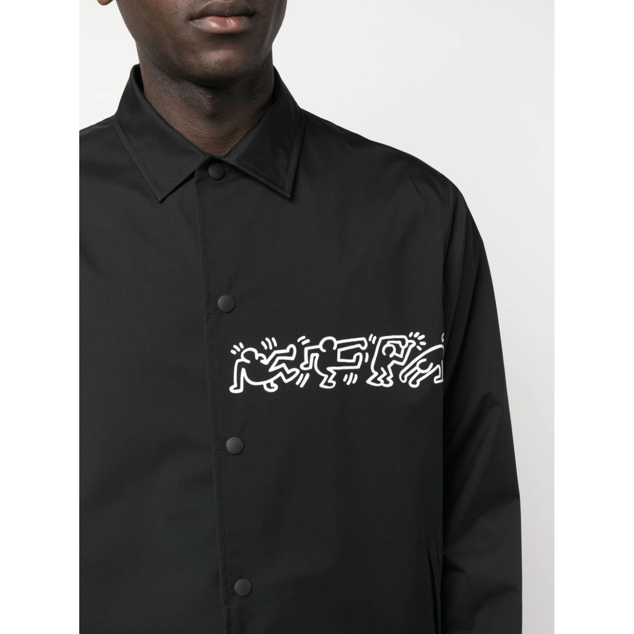 printed sleeves shirt jacket