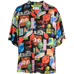 graphic-print short-sleeve shirt
