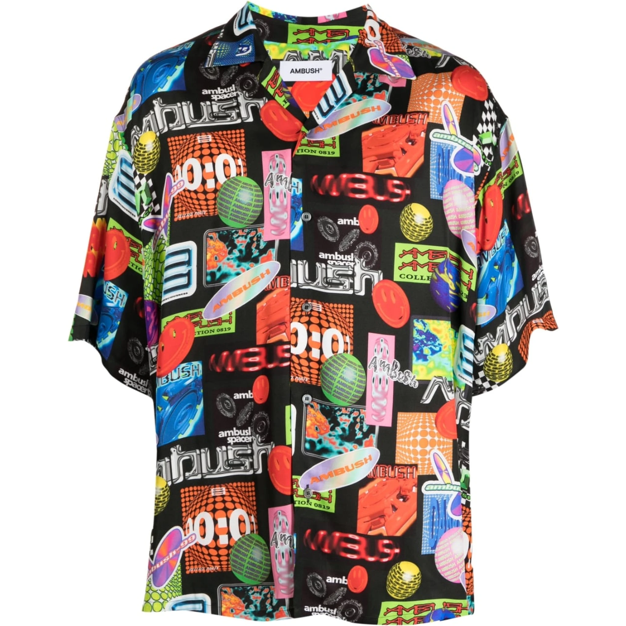 graphic-print short-sleeve shirt