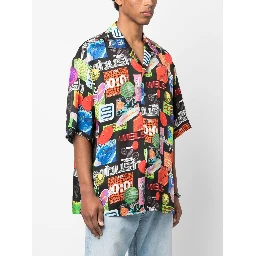 graphic-print short-sleeve shirt