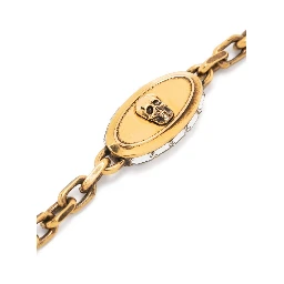 skull-detail chain-link bracelet