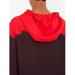 gradient-effect hooded kaftan