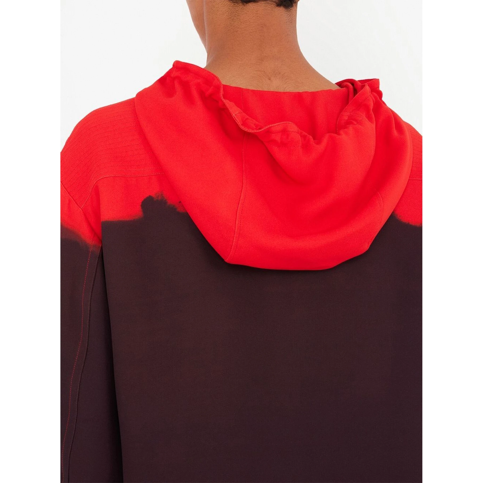 gradient-effect hooded kaftan