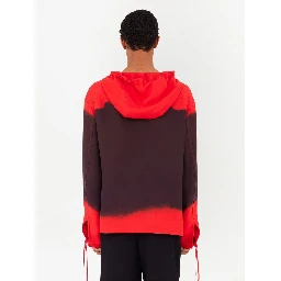 gradient-effect hooded kaftan