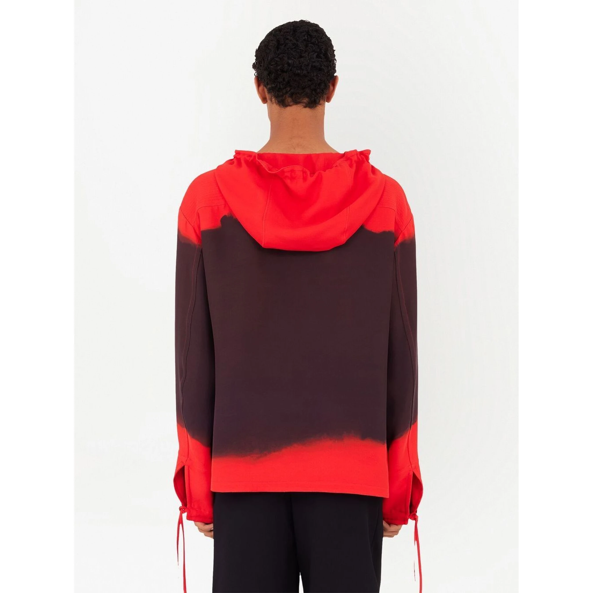 gradient-effect hooded kaftan