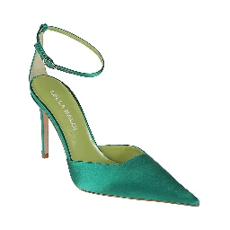 Green Satin Pump