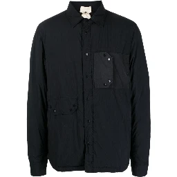 Button-up Cotton Jacket In Black