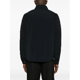 Button-up Cotton Jacket In Black