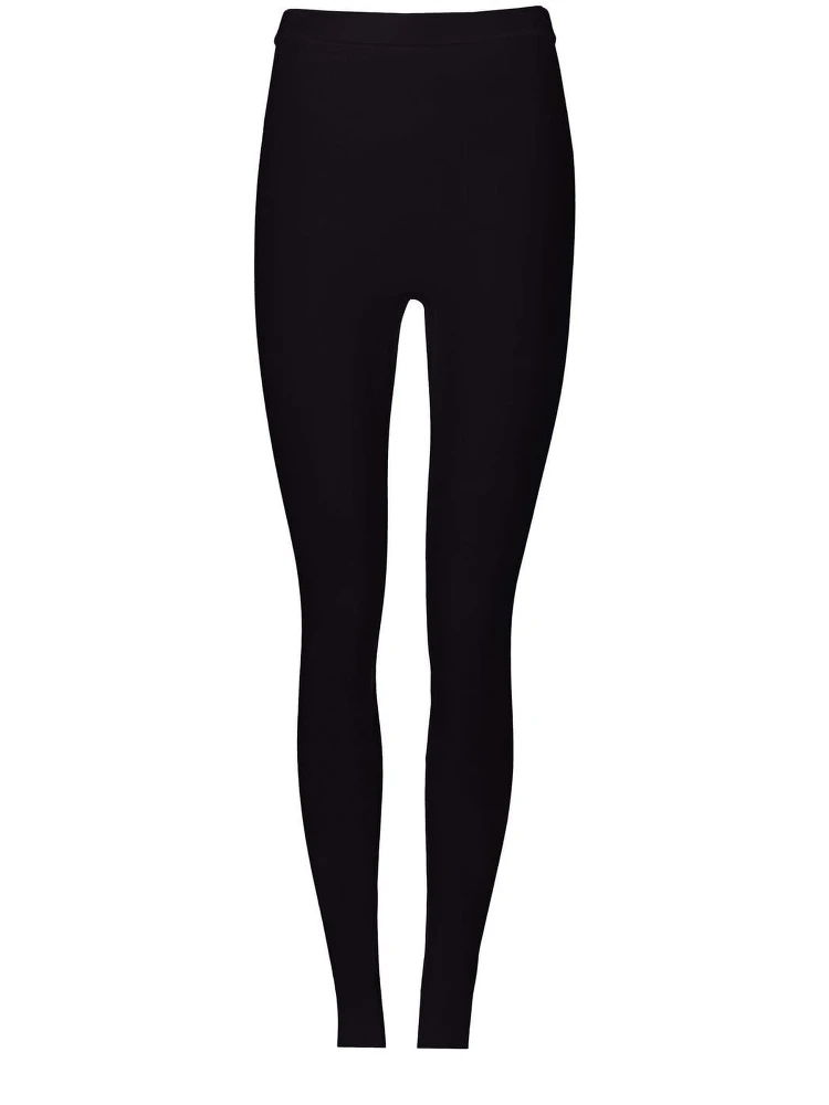 FERRAGAMO LOGO-PLAQUE STRETCH-FIT LEGGINGS