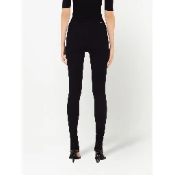 FERRAGAMO LOGO-PLAQUE STRETCH-FIT LEGGINGS