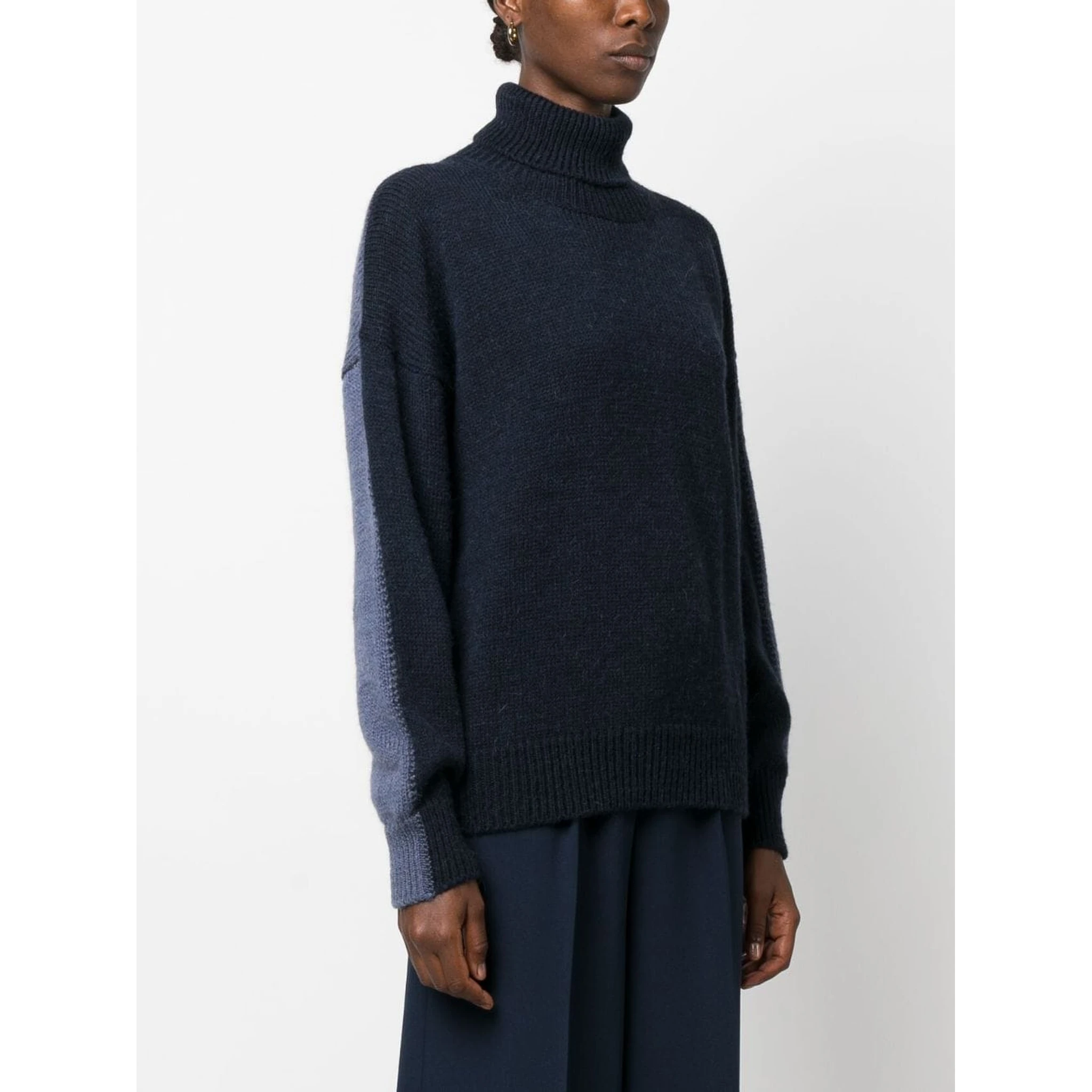 Navy Blue Turtleneck Sweater