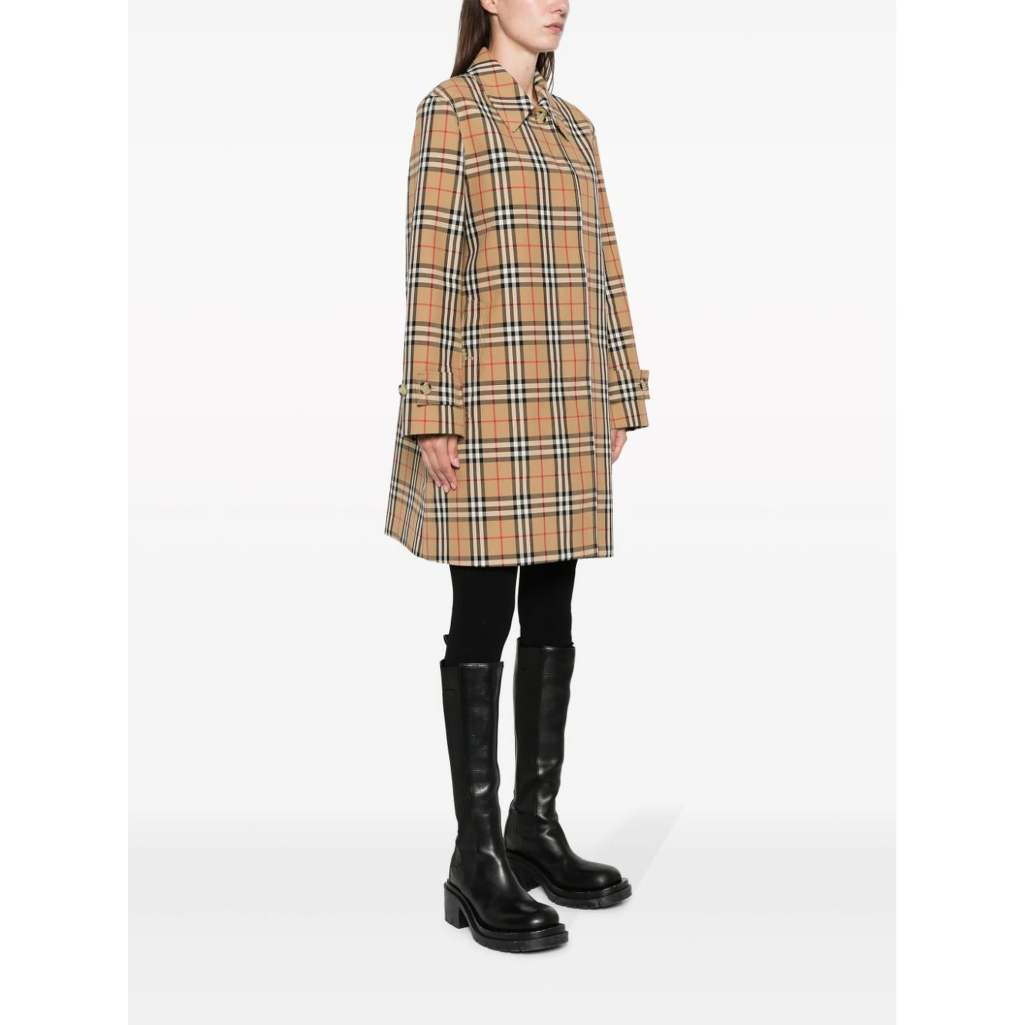 plaid-check pattern jacket