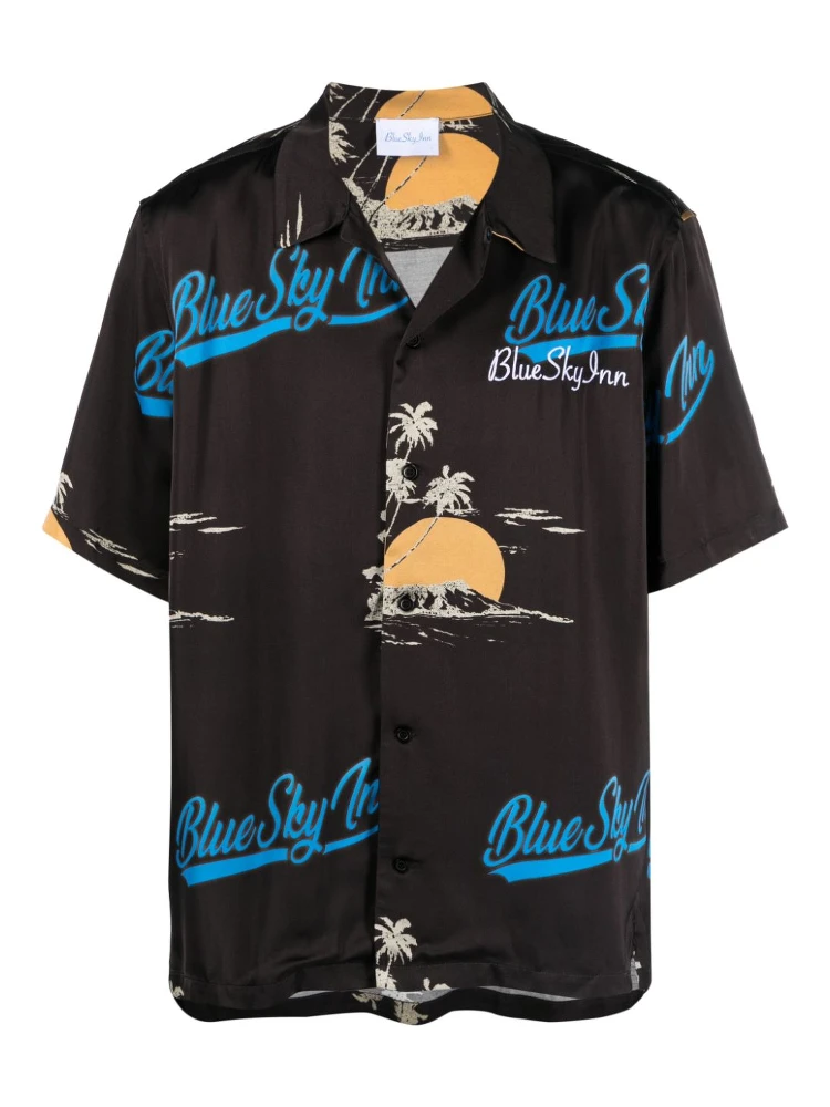 logo-print short-sleeve shirt