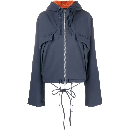 faux-fur lining hooded jacket