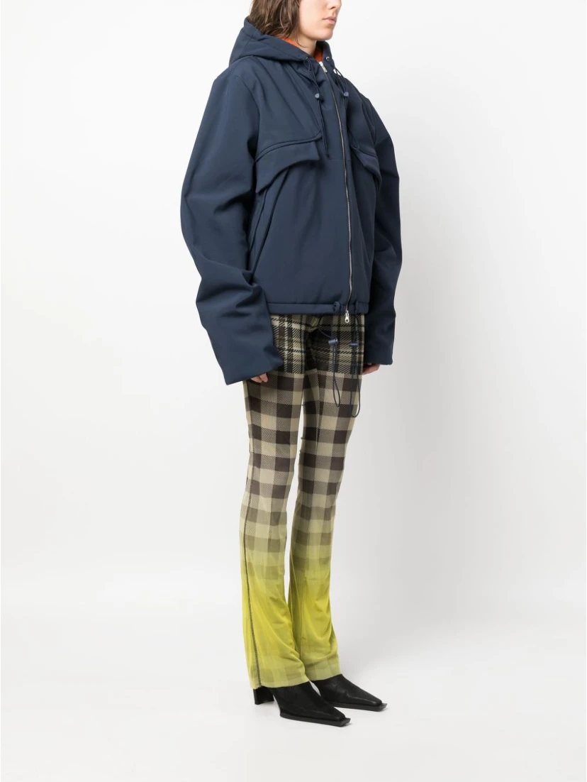 faux-fur lining hooded jacket