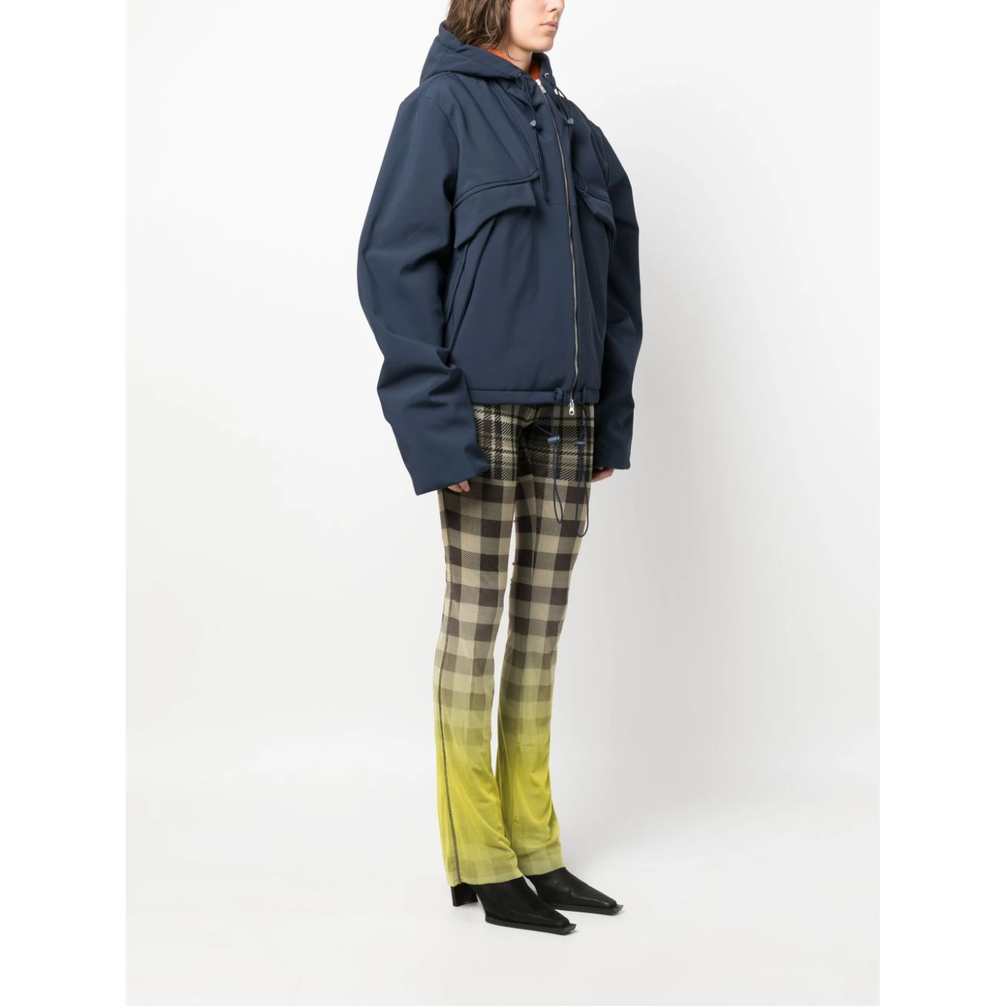 faux-fur lining hooded jacket