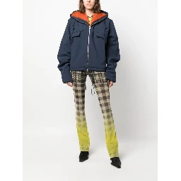 faux-fur lining hooded jacket