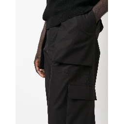 Cotton Cargo Trousers In Black