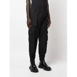 Cotton Cargo Trousers In Black